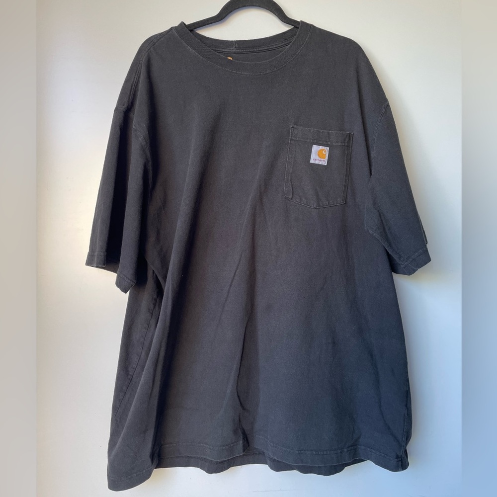 Mens Black 2xl Carhartt T Shirt Original Fit Work Causal Shirt Sleeve Pocket